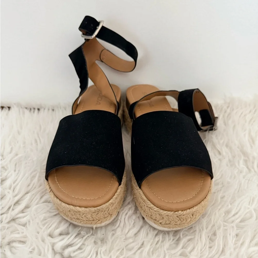 Black Platform Espadrilles